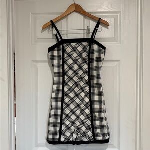 NWT Fashion Nova Black and White Checkered Romper